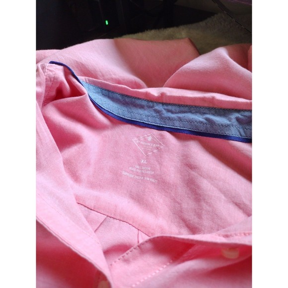 Women’s Pink Shirt Size XL St. John's Bay Button Up 100% Cotton Pocket Front - Picture 8 of 9